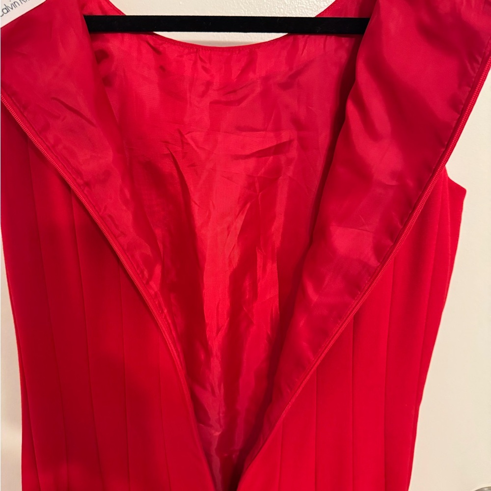 Calvin Klein Vibrant Red Midi Dress - Picture 7 of 9